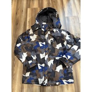 Gemyse Ski Jacket Winter Coat Men's Sz Medium Fleece Lined Geometric Design